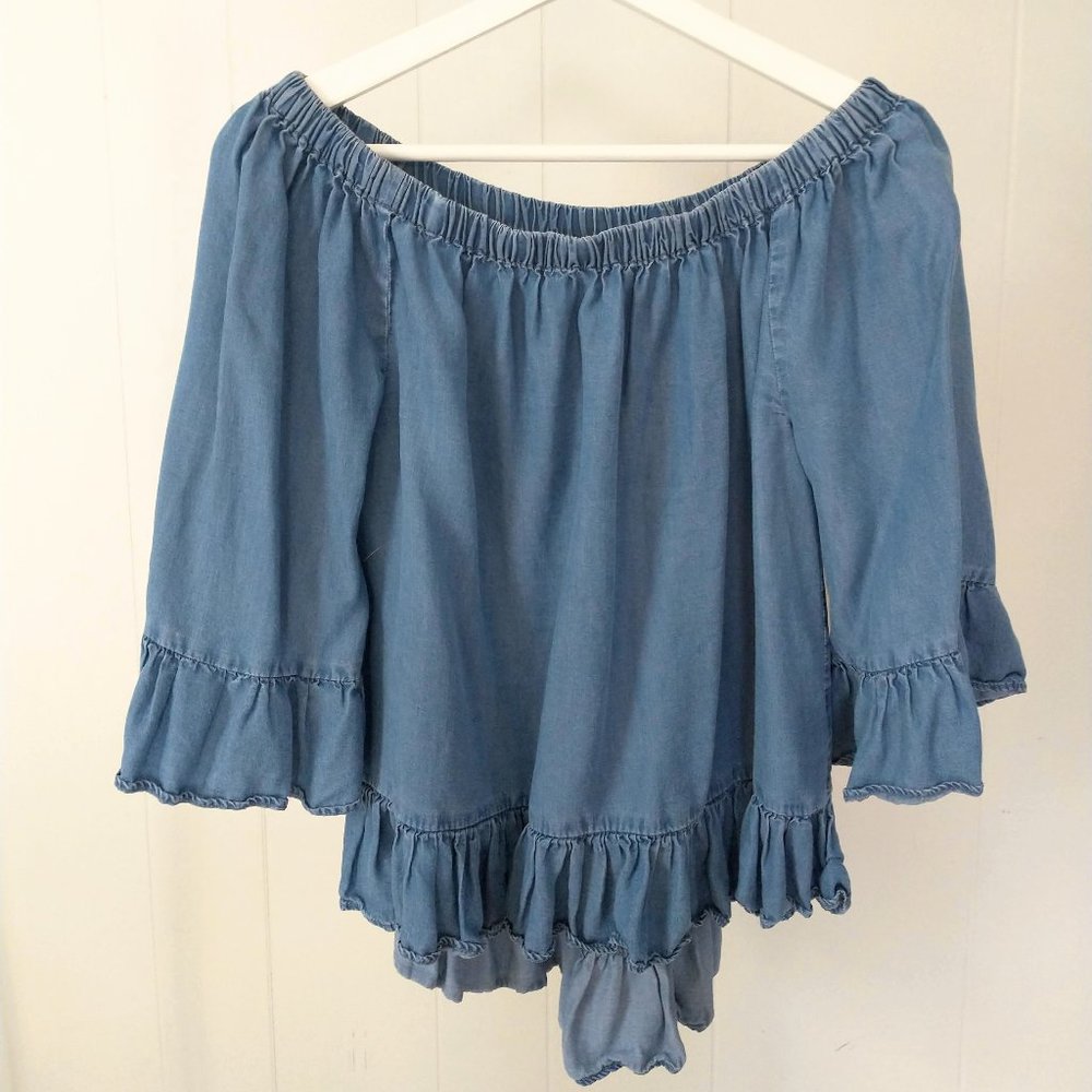 Jane and Delancey Off the Shoulder Top - M